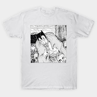 Vampire at Dawn B&W T-Shirt